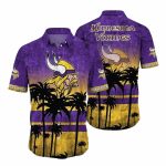 Minnesota Vikings Sunset Strip Vintage Hawaiian Shirt
