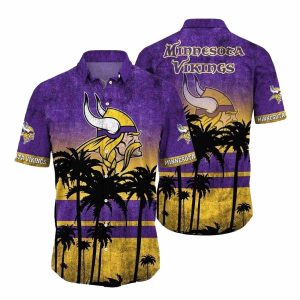 Minnesota Vikings Sunset Strip Vintage Hawaiian Shirt
