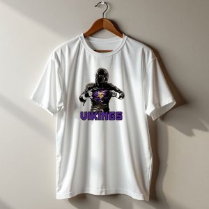 Minnesota Vikings Superhero Player American Flag T Shirt