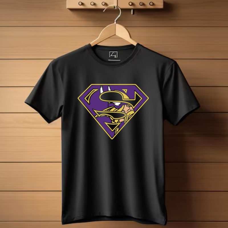 Minnesota Vikings Superman Logo Shirt T Shirt 1
