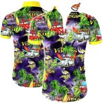 Minnesota Vikings Surf and Vintage Car Hawaiian Shirt
