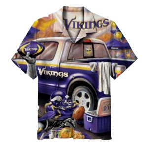Minnesota Vikings Tailgate Party Beach Hawaiian Shirt