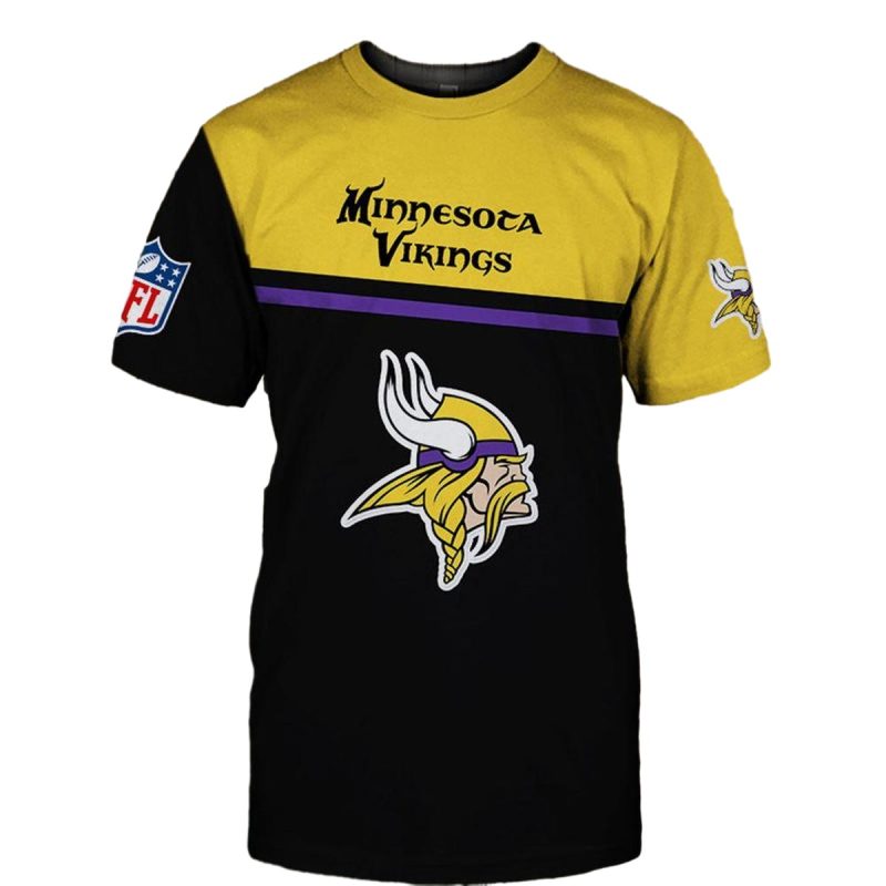 Minnesota Vikings Team Game Day Aop T Shirt 1