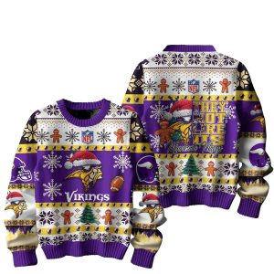 Minnesota Vikings They Not Like Us Christmas Happy Holidays Ugly Sweater