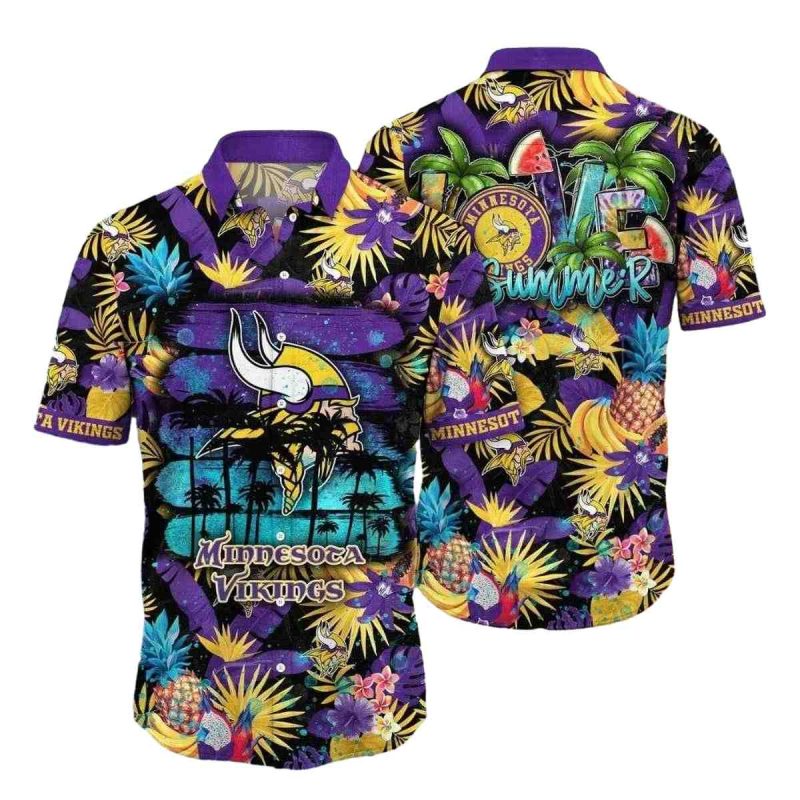 Minnesota Vikings Tropical Vikings Paradise Summer Vibes Hawaiian Shirt 1