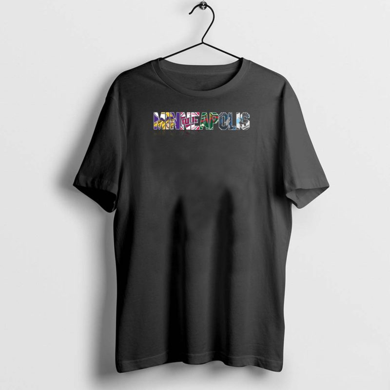 Minnesota Vikings Twins Green Bay Packers Timberwolves Mlb Nhl Logo Reflection T Shirt 1 1 T Shirt 1 1