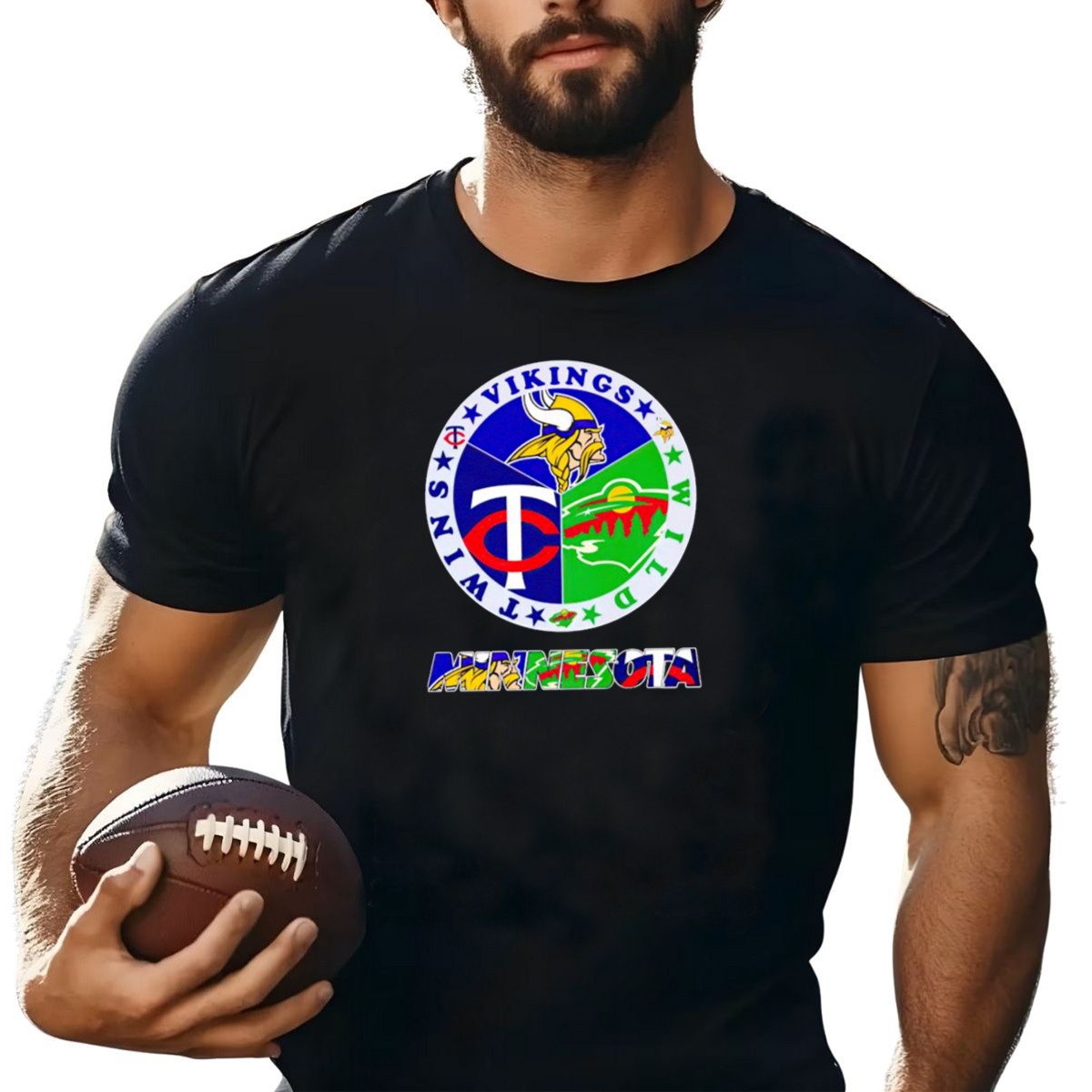 Minnesota-Vikings-Twins-Wild-Logos-Circle-And-Colorful-Minnesota-Text-T-Shirt-1_t-shirt-4_5