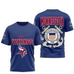 Minnesota Vikings United States Coast Guard AOP T Shirt