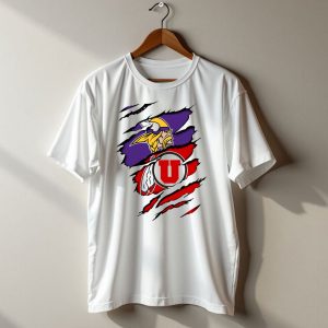 Minnesota Vikings Utah Utes Crossover Emblem T Shirt