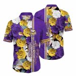 Minnesota Vikings Vibrant Victory Garden Floral Hawaiian Shirt