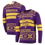 Minnesota Vikings Vintage Stripe Light Ugly Sweater