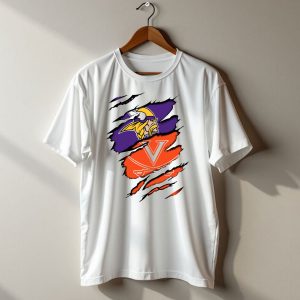 Minnesota Vikings Virginia Cavaliers Crossover T Shirt