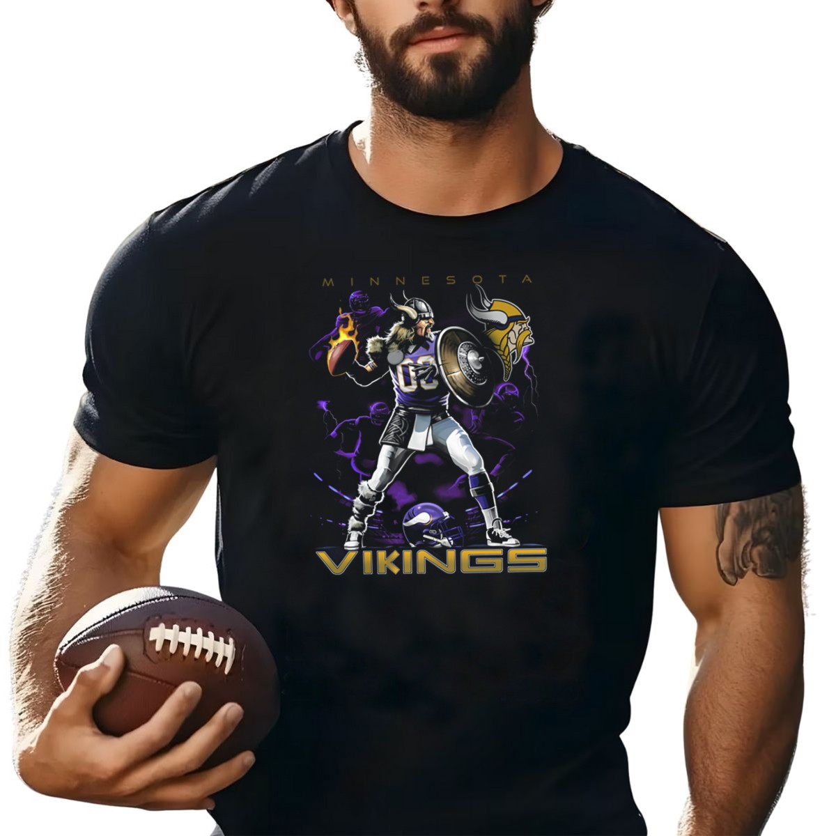 Minnesota-Vikings-Warrior-With-Football-And-Viking-Helmet-T-Shirt-1_t-shirt-4_5