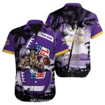 Minnesota Vikings Warrior and Shield Hawaiian Shirt