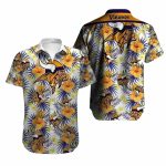 Minnesota Vikings White Gold Floral Tropical Hawaiian Shirt