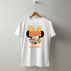 Minnie Bow Love Denver Broncos Nuggets Hearts T-Shirt