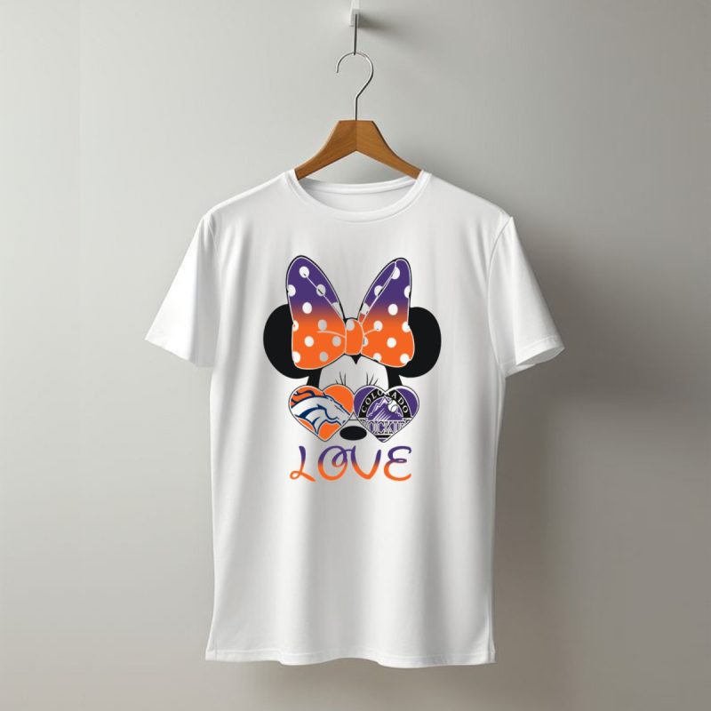 Minnie Mouse Colorado Rockies Denver Broncos Love T Shirt 1 T Shirt 1