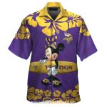 Minnie Mouse Floral Minnesota Vikings Hawaiian Shirt
