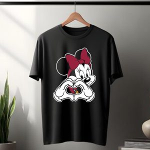 Minnie Mouse Heart Hands Arizona Cardinals T-Shirt
