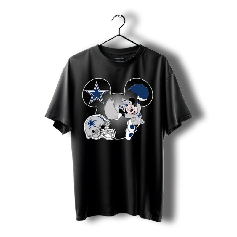 Minnie Mouse Cheering Dallas Cowboys Shirt T Shirt 1