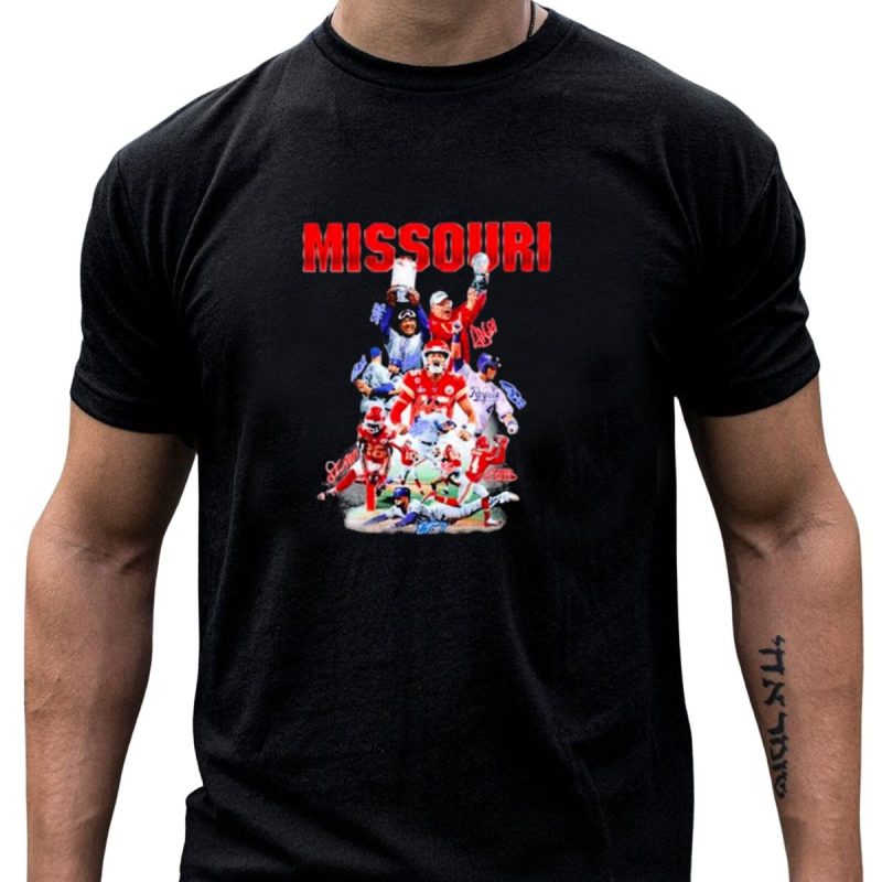 Missouri Chiefs Royals Cardinals Players Signatures T Shirt T Shirt 1 1