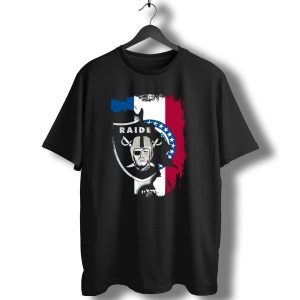Missouri Flag With Raiders Shield Overlaid T-Shirt