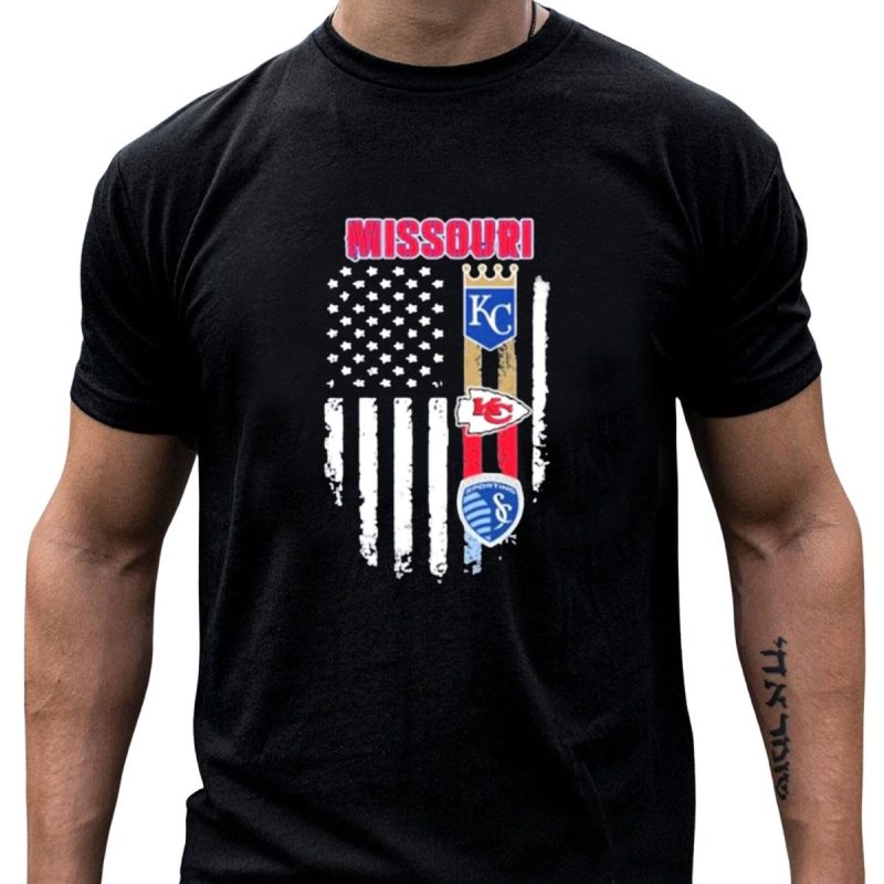 Missouri Kansas City Chiefs Royals Sporting Flag T Shirt T Shirt 1 1