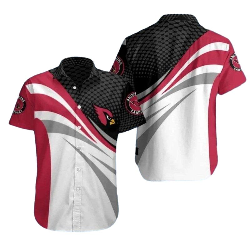 Monochrome Flight Arizona Cardinals Sleek Hawaiian Shirt 1