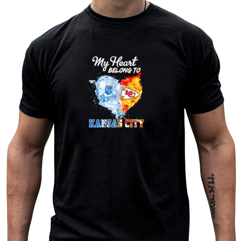My Heart Belong To Kansas City Royals Kc Chiefs Kansas City T Shirt T Shirt 1 1