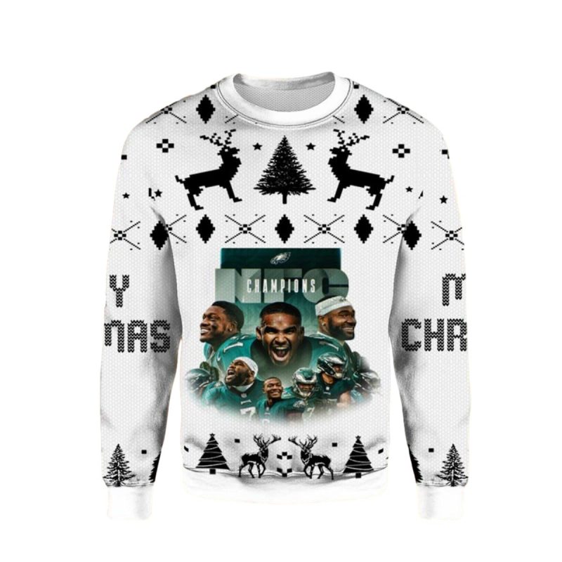 Nfc Champion Sb Philadelphia Eagles Ugly Sweater 1