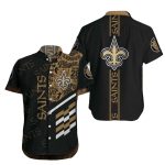 NFL Hawaiian Saints Shirt With Checkered Flag And Team Logo Accent