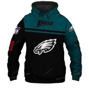 Philadelphia Eagles Black All Over Print Hoodie