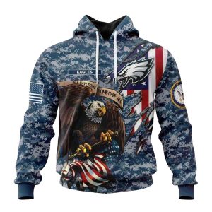Philadelphia Eagles Honor Us Navy Veterans All Over Print Hoodie