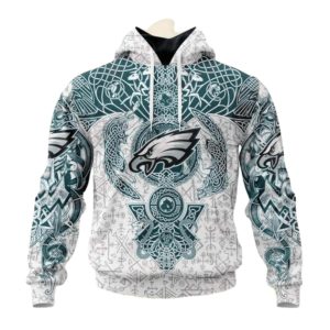 Philadelphia Eagles Norse Viking Symbols All Over Print Hoodie