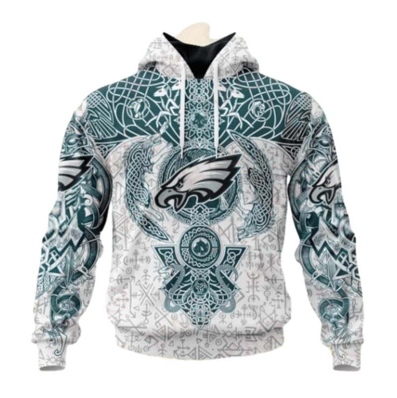 Nfl Philadelphia Eagles Norse Viking Symbols 3D Hoodie0