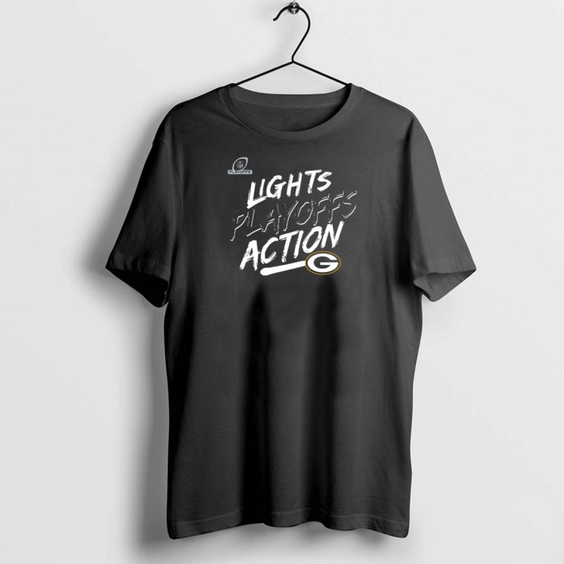 Nfl Playoffs Lights Action Green Bay Packers T Shirt 1 1 T Shirt 1 1