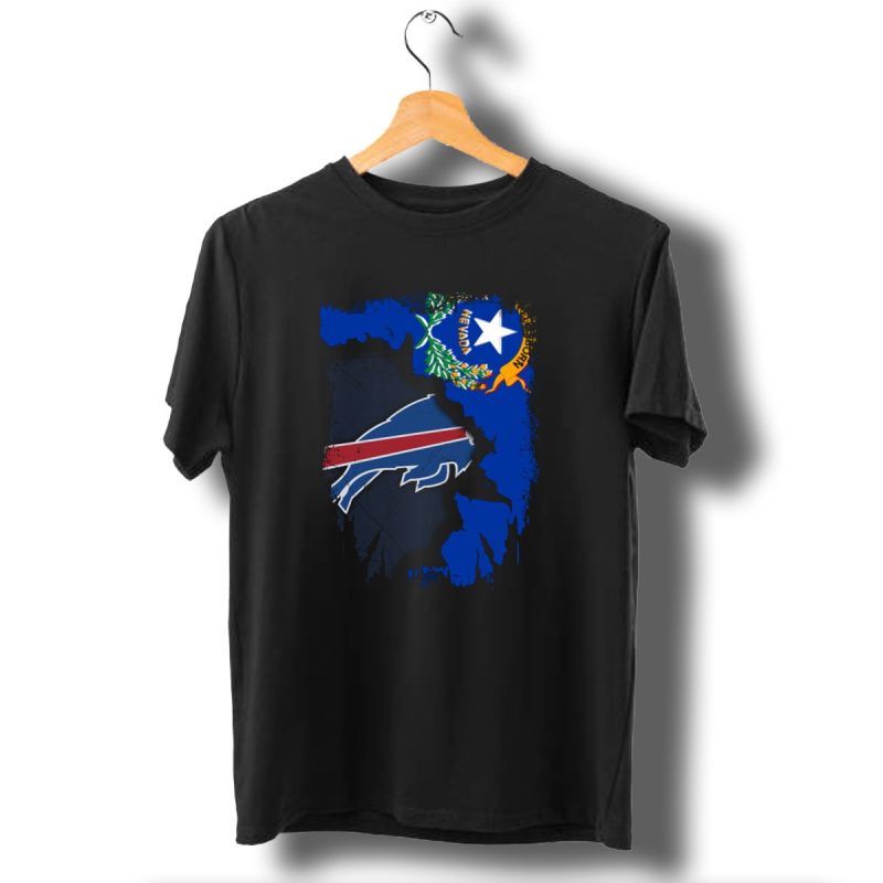 Nevada State Flag With Buffalo Bills Logo Integration T Shirt 1 T Shirt 1