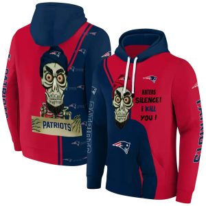 New England Patriots Achmed Skull Blue AOP Hoodie