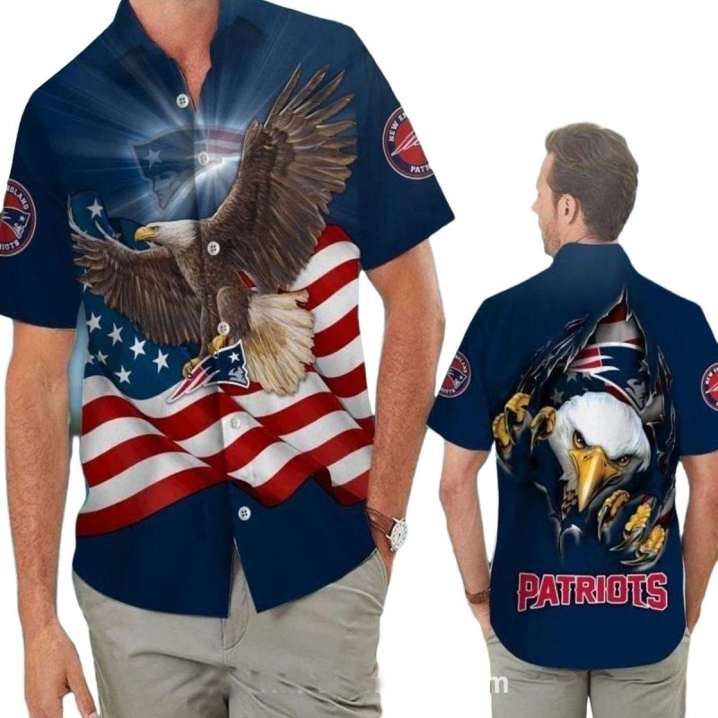 New England Patriots American Eagle Hawaiian Shirt 1