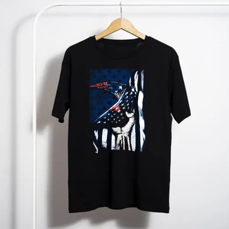 New England Patriots American Flag Hand Stars Stripes T Shirt T Shirt 1
