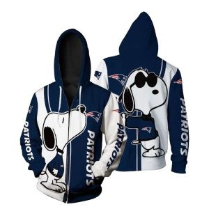 New England Patriots And Snoopy AOP Hoodie