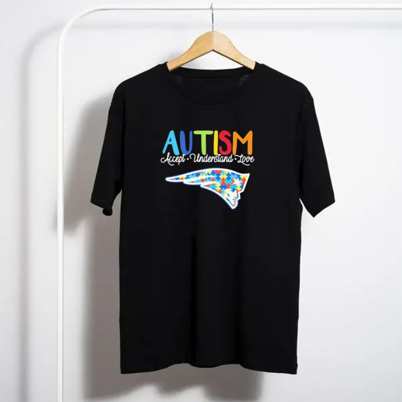 New England Patriots Autism Awareness Accept Understand Love Puzzle T Shirt T Shirt 1