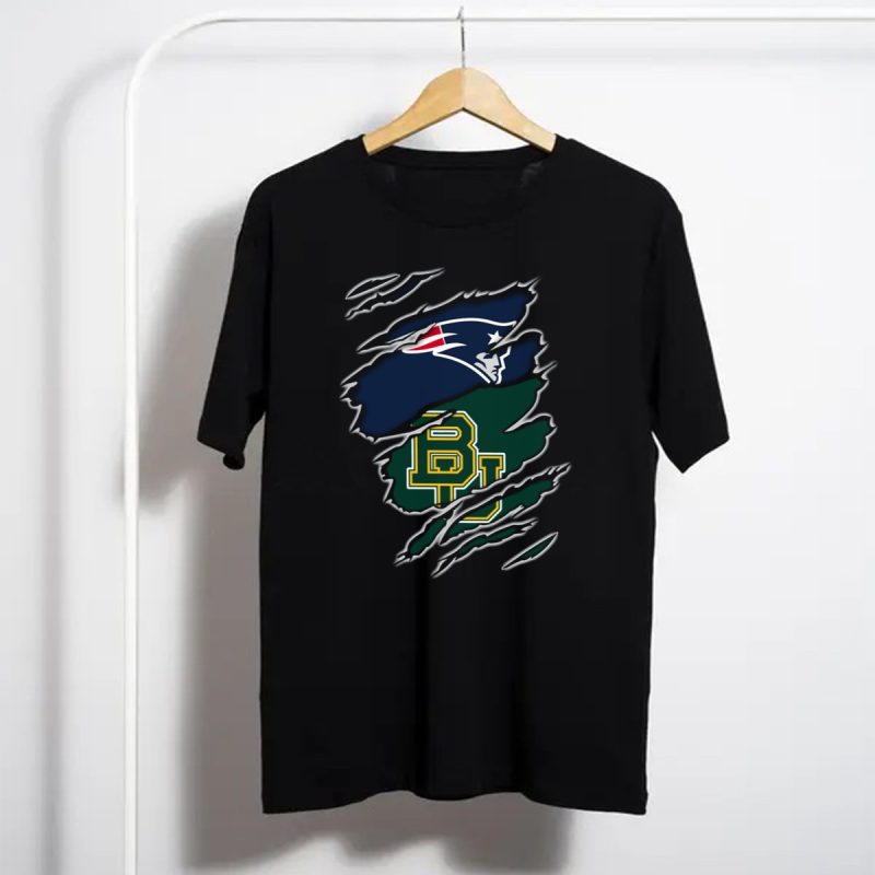 New England Patriots Baylor Bears Logo Fusion T Shirt T Shirt 1