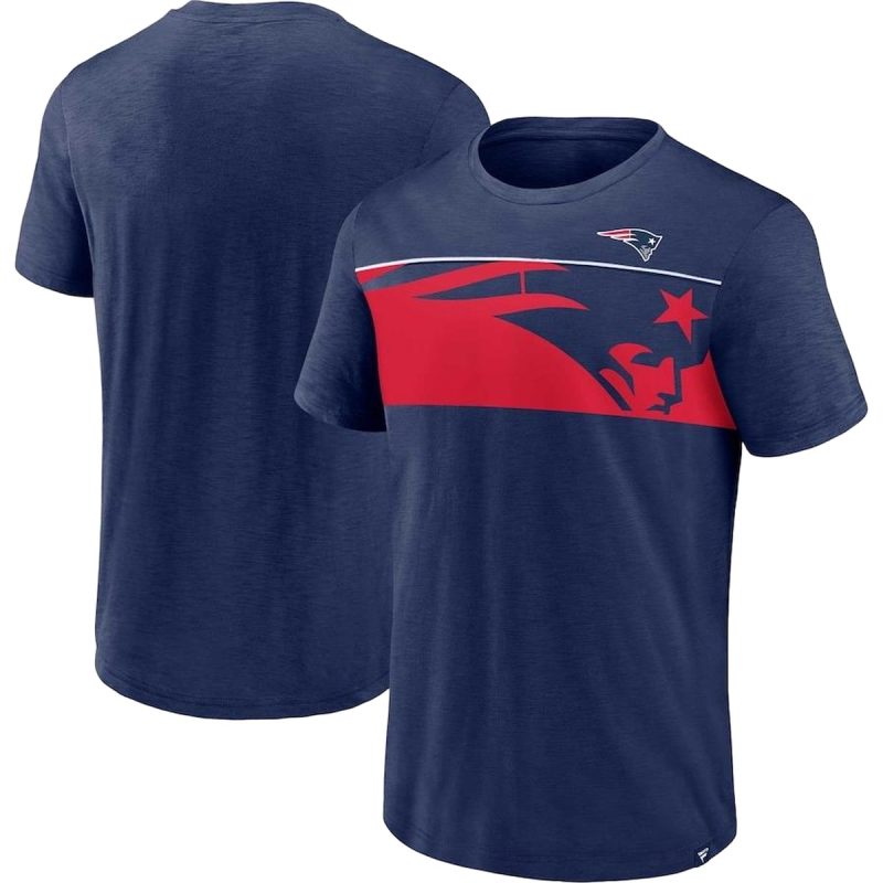 New England Patriots Big Logo Blue Aop T Shirt 1