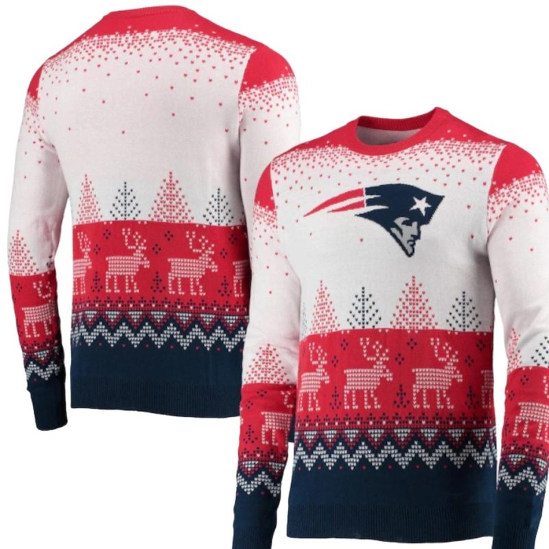 New England Patriots Big Logo Knit Ugly Sweater 1