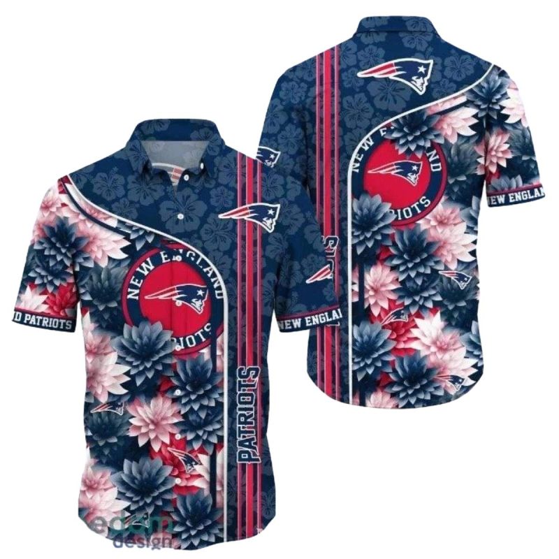 New England Patriots Blossoming Fanfare Hawaiian Shirt 1