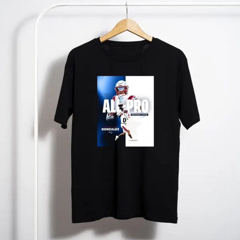 New England Patriots Christian Gonzalez All Pro Second Team Nfl 2024 Season T Shirt T Shirt 1