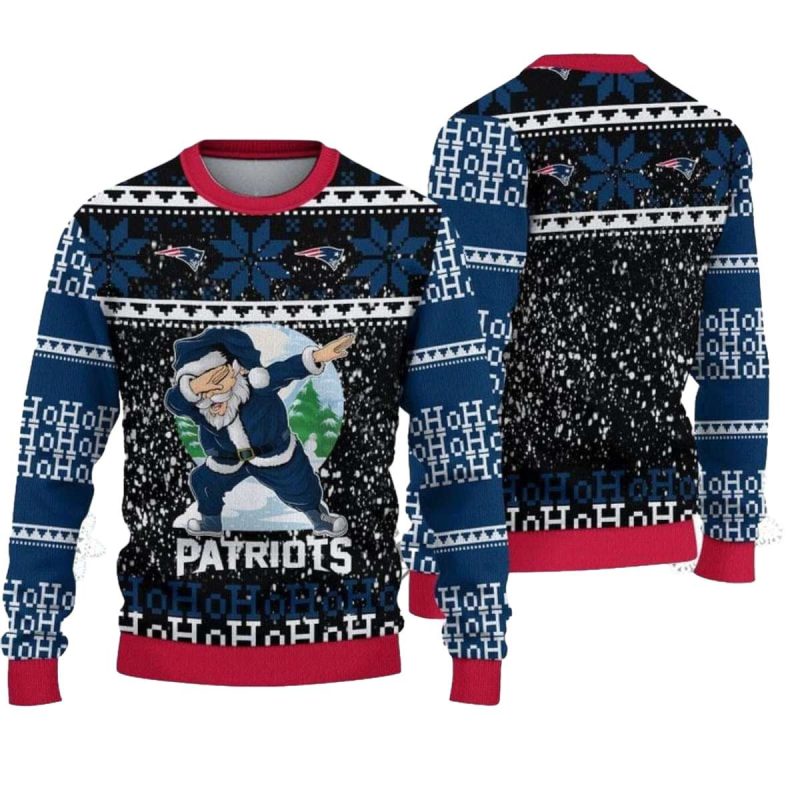 New England Patriots Christmas Santa Claus Ugly Sweater 1