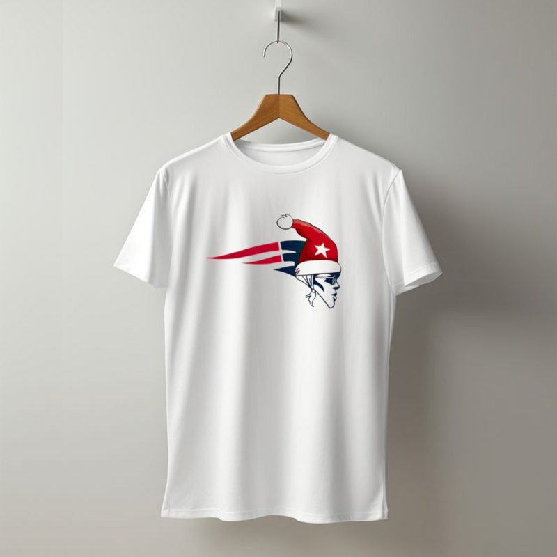 New England Patriots Christmas Santa Hat T Shirt T Shirt 1