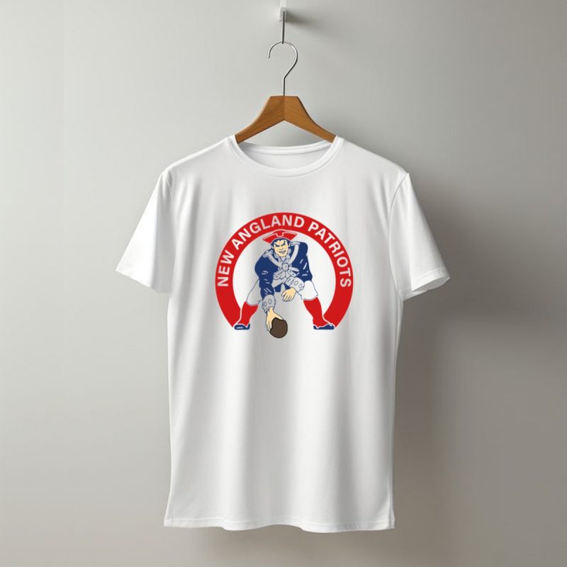 New England Patriots Classic Logo Print T Shirt T Shirt 1